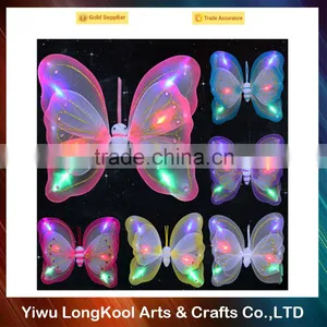 Wholesale Double Layer Dance Angel Light up Fairy Butterfly Wings Kids Led Wings thumbnail-1