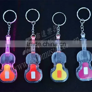 Fashion Acrylic Colorful Violin Keychain thumbnail-3