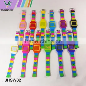 2016 Fashion Touch Screen LED Silicone Watch, Rainbow Band Led Silicone Watch thumbnail-2