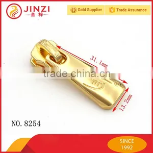 Professional Ladies Handbag Metal Parts,zinc Alloy Zipper Puller With Engraved Logo thumbnail-2