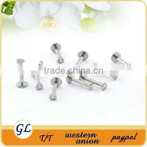 Heart Shape and Middle Crystal Lip Stud Charming Rings Body Piercing Jewelry thumbnail-1