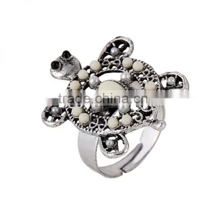 Fashion Jewelry Ring Alloy Anti Silver Plated Cute Animal Tortoise Ring for Women thumbnail-3