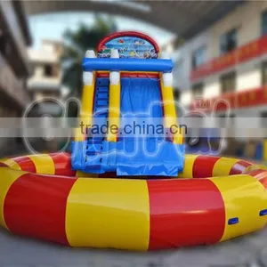 2016 Popular Inflatable Swimming Pool Rental Trampoline With Slide thumbnail-4