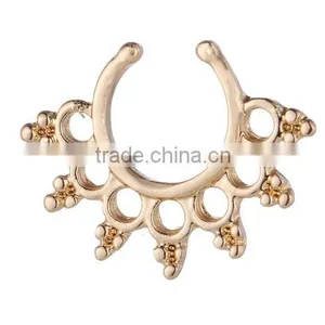 Women Elegant Silver Gold Plated Open Hoop Nose Ring Body Piercing Jewery thumbnail-2