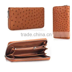 Genuine Ostrich Skin Manufacturers News Orange Ladies Hand Purse thumbnail-4