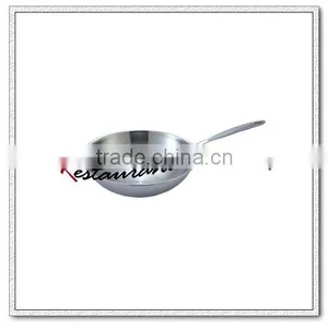 S190 Dia 250mm/ Dia 280mm Three-ply Copper Wok With Single Handle thumbnail-1