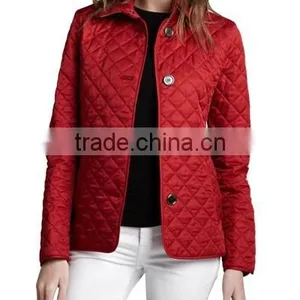 Women Winter Quilted Button Jacket thumbnail-2