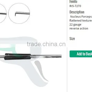 Femto Nucleus Forceps Flattened Textured Tips Angled at 22 Gauge Reverse Action thumbnail-1