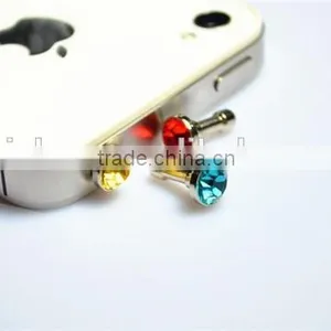 Luxurious Design Diamond Dust Plug for 3.5mm Earphone Dust Plug thumbnail-4