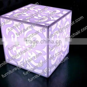 Shanghai Rechargeable Led Light Up Acrylic Cube Table For Sale thumbnail-1