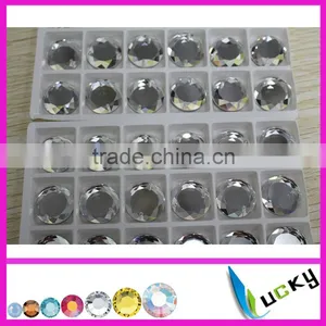 Flat Back Highest Quality Sew-on Crystal Beads Number 1021# Round Shape Crystal Color Wonderful Outlook thumbnail-1