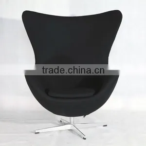 Arne Jacobsen Furniture Replica Egg Shaped Fiberglass Shell Swivel Lounge Chair thumbnail-1