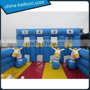 Derby Inflatable Horse Race, Horse Track Blue and White Hot Sale thumbnail-1