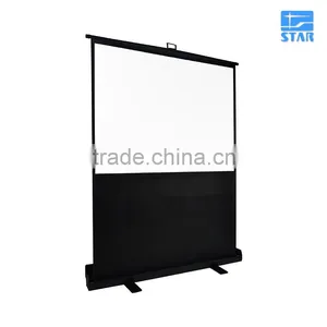 60" Pull up Portable Floor up Screen With Hydraulic Damping Equipment thumbnail-5