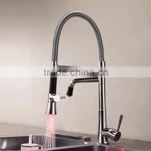 LED Chrome Commercial Style Pre Rinse Kitchen Faucet With Pot Filler 1020-CP thumbnail-3