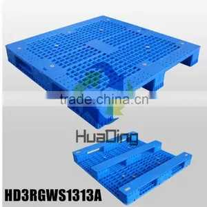 100% Virgin HDPE,blue Plastic Pallet Prices for Sale in China 1300*1300 Supplier's Choice thumbnail-1