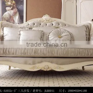 European Style Solid Wood Living Room Furniture Sofa Sets Tea Table thumbnail-6