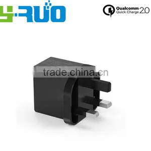 UK EU, US Plug Qualcomm Certified Quick Charge QC 3.0 /2.0 Wall Charger Passed UL, ETL, FCC, CE thumbnail-1