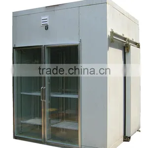 Mini Glass Door Walk in Cold Room With Sliding Door for Supermarket and Store thumbnail-1
