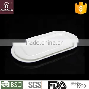 H8392 White Porcelain 8 to 15 Inch Oem Oval Rectangular Dinner Plate thumbnail-1