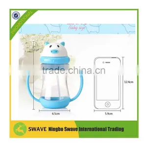 2016 Hot Sell Baby Drinking Plastic Cups 180cc Baby Bottle Straw With Handle P76750 thumbnail-5