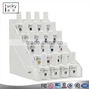 Factory Custom Size Nail Polish Display Stand With 5 Steps Acrylic Rack thumbnail-1