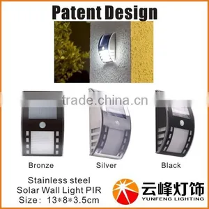 2014 Brand New Patent Solar Wedge Light PIR Solar PIR Wall Light thumbnail-2