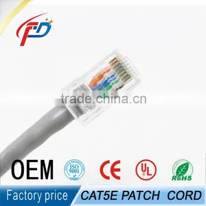 8 Number of Conductor Cat5e Network Patch Cord Rg45 Plug Patch Cable thumbnail-1