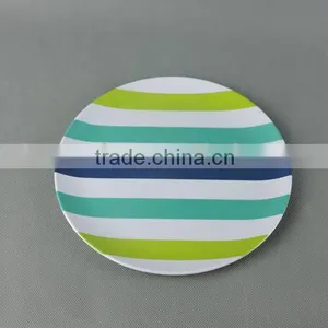 Rhombus Black and White Melamine Plate thumbnail-3