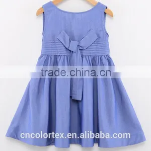 Girls Summer Cross-over Collar Bowknot Pleated Princess Vest Skirt thumbnail-2
