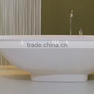 CUPC Certification Freestanding Artificial Stone Solid Surface Bathtub,artificial Stone Freestanding Bath Tub thumbnail-3