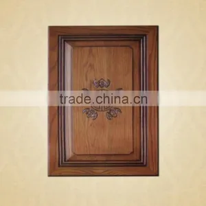 American Cherry Wood Flower Moulding Kitchen Doors thumbnail-5