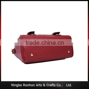 Elegant Silver PU Leather Hand Bag With White Decorative Thread thumbnail-4