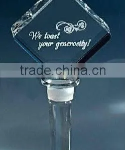 Clear Crystal Wine Bottle Stopper thumbnail-1