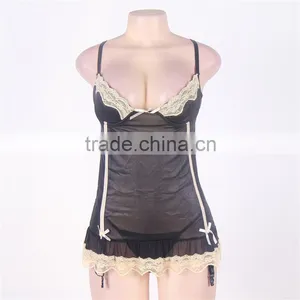 Best Selling Sheer Stretch Satin Girls Sexy Nightwear Erotic Girls Sexy Lingerie thumbnail-4