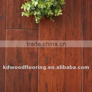 Stained Handscraped American Hickory Multi-layer Engineered Wood Flooring thumbnail-1