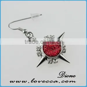 Cheap Wholesale Fashion Women Silver Alloy Setting Crystal Fancy Earrings thumbnail-5