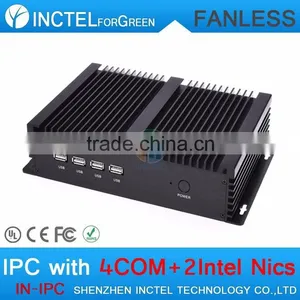 Embeded Fanless Desktop Computers Intel Celeron C1037U 1.8G Auto Boot USB3.0 Dual Gigabit Lan 4 COM 4G RAM 64G SSD 640G HDD thumbnail-3