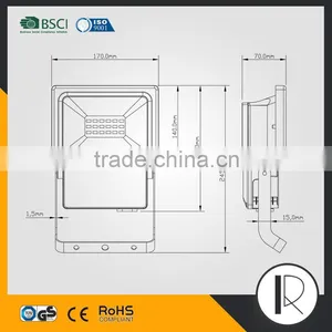 High Bright 30W Cranked Bracket LED Floodlight thumbnail-5