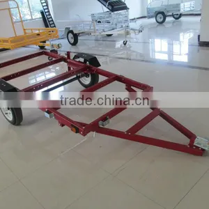 4x8 Folding Utility Trailer in Red thumbnail-1