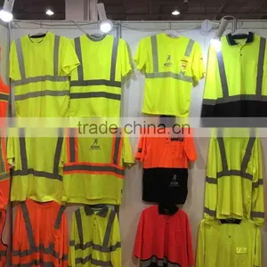 High Quality Visibility Fluorescent Polyester Workwear Reflective Safety Vest With Many Pockets thumbnail-1