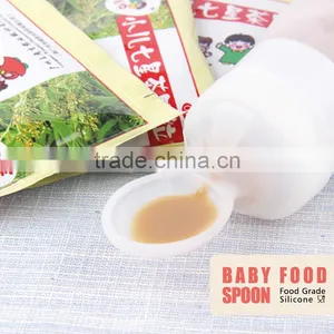 Hot Sale Non-toxic Bpa Free Silicone Baby Feeding Cuchara thumbnail-1