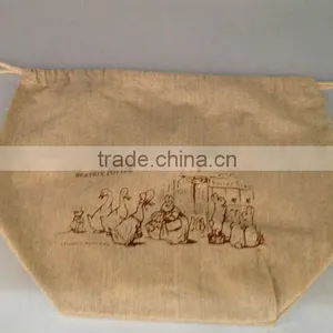 Small Cotton Drawstring Pouch Bags thumbnail-1