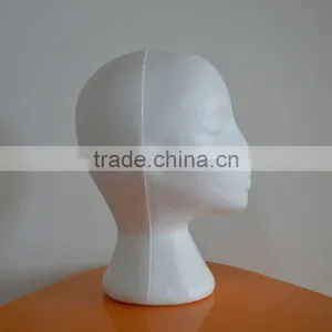 Polystyrene Women Styrofoam Foam Mannequin Head Stand Model Dummy Shop Display- thumbnail-5