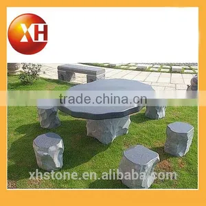 Garden Oval Granite Top Dining Table for Park Furniture thumbnail-4