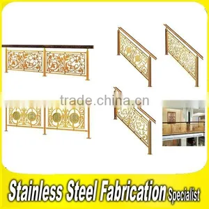 Engraved Decorative Integral Aluminum Stair Baluster thumbnail-3