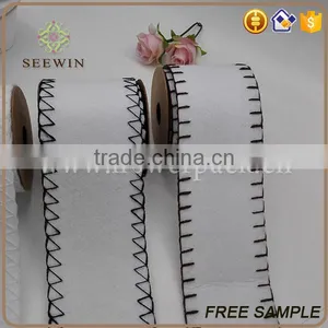 White Felt Fabric Ribbon Roll for Gift Packaging thumbnail-2