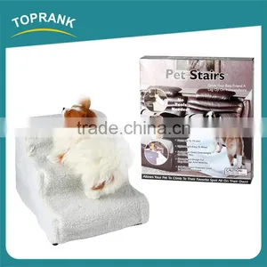 Hot Sale Easy Move Lightweight Soft Fleece Cover Portable Pet Dog Stairs for Beds thumbnail-1