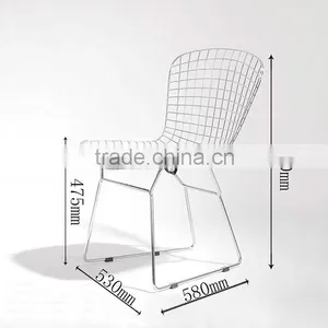 Modern Wire Chair Metal Base thumbnail-2