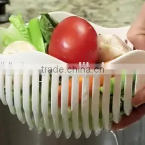 2017New Desigh Multifunctionkitchen Tool Plastic Salad Cutter Bowl Salad Maker Original Factory thumbnail-1